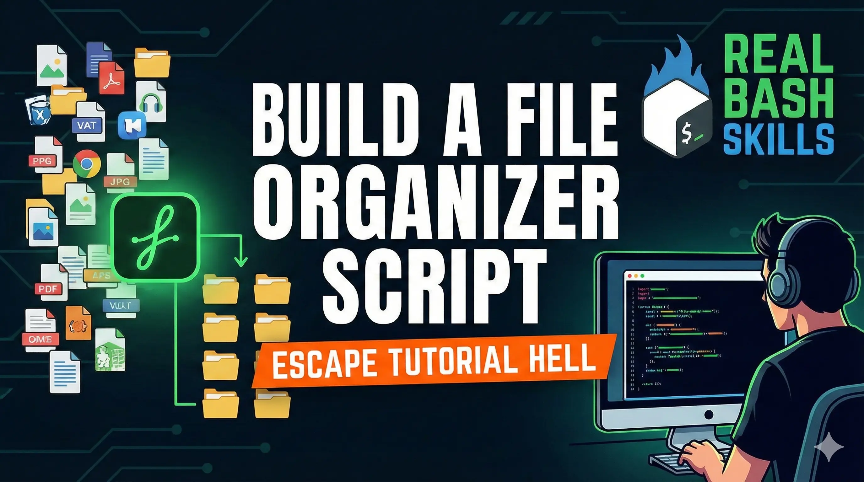 Build a File Organizer Script: Escape Tutorial Hell with Real Bash Skills